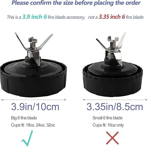 Vista 10 de 4 piezas de repuesto de cuchilla Ninja Blender Blade compatibles con 64oz (8Cup) 72oz (9Cup) procesador de alimentos Tazón Ninja Blades Auto iQ