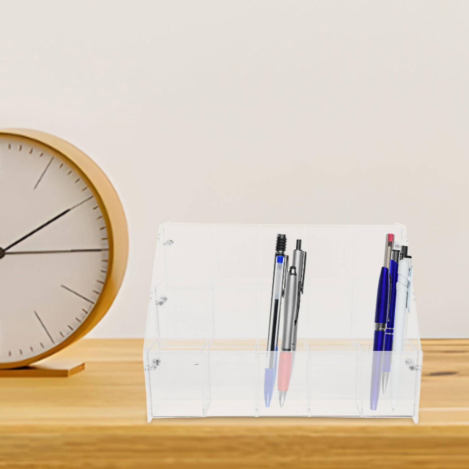 Organizzatore Penne Acrilico da Scrivania con Struttura Innovativa Porta Pennarelli e Matite Versatile per Ufficio Scuola e Casa Design Moderno Elegante per Esposizione e Facile