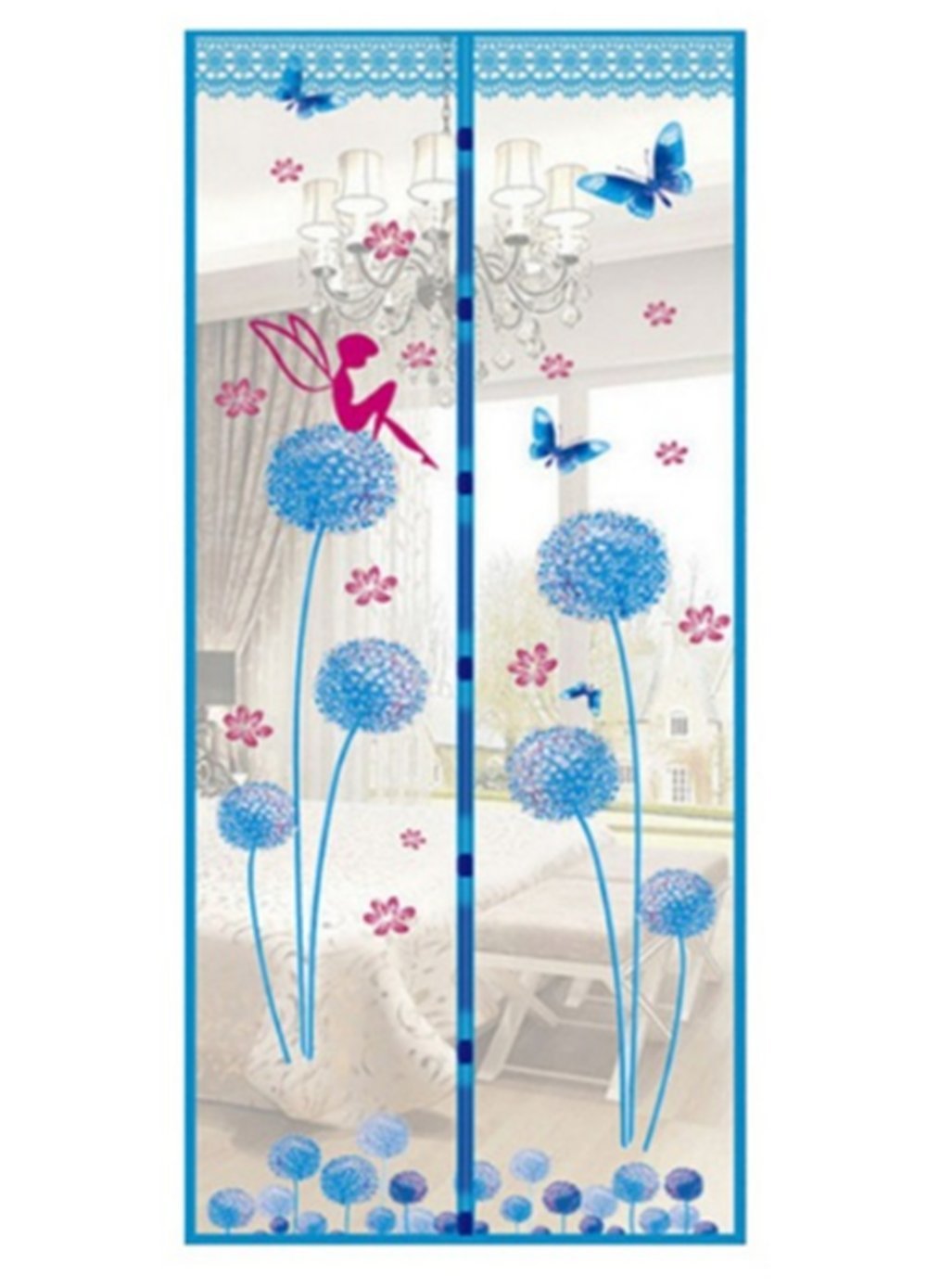 Dadaaa Assorted Magnetic Door Screen Fly Bug Mosquito Mesh Curtain For Balcony Sliding Doors Living Room,90X210cm (E)