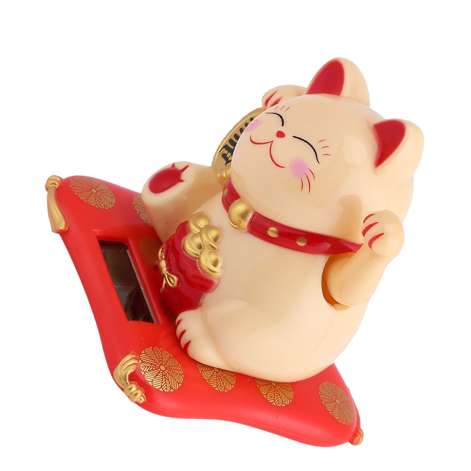 Gatto Fortunato, Simpatico Gatto Cinese a energia Solare Che agita Il Braccio Buona Fortuna Ricchezza Gatto di Benvenuto Statua Decorazione per la casa Auto Decorazione dell'ufficio Aperture