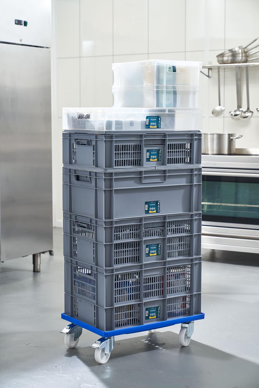 METRO Professional Carro para Eurocontenedor, 61 x 41 x 16,1 cm, azul