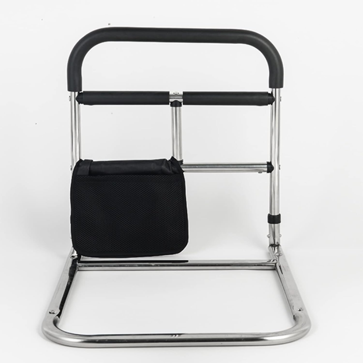 Sponda di sicurezza per letto per prevenire le cadute, guida di assistenza in acciaio con tasca portaoggetti, supporta fino a 181,4 kg, ringhiera sicura per il comodino per anziani e disabili