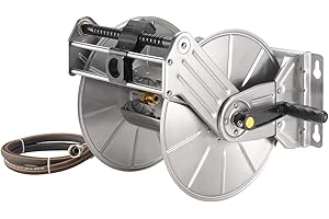 Giraffe Tools Retractable Stainless Steel Garden Hose Reel