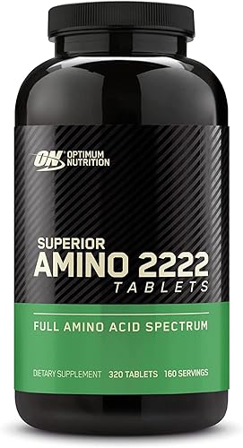 Miniatura 1 de Optimum Nutrition Superior Amino 222 Tabletas aminoácidos esenciales completos EAA 320 unidades