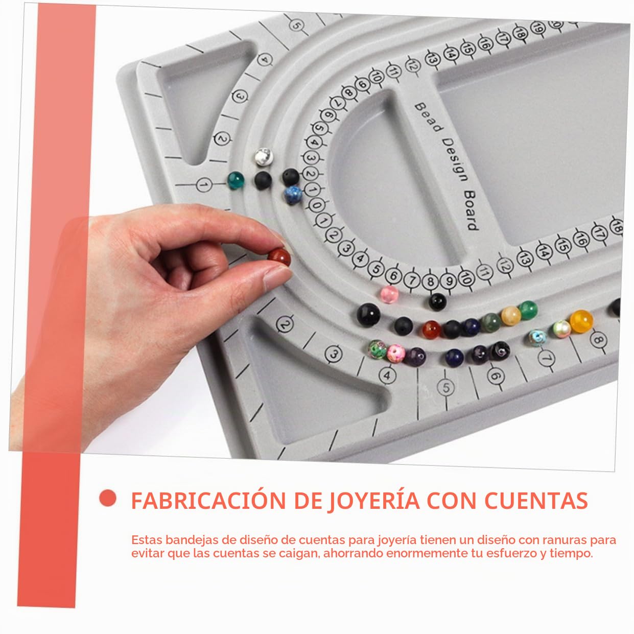 Tablero De Diseño De Cuentas Y Bandeja Organizadora Antideslizante Para Hacer Joyería Diy Collares Pulseras Accesorios De Bricolaje 12.59X9.44X0.59In