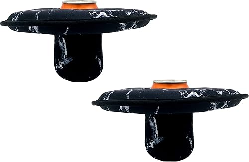 Miniatura 1 de Wanty Soporte flotante de neopreno de gran tamaño para bebidas de piscina para fiesta en la piscina, diversión acuática, se adapta a latasbotellas