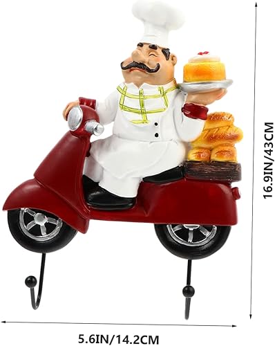 Miniatura 7 de SOESFOUFU Ganchos para tazas con gancho para chef, ganchos para colgar al aire libre, decoración francesa, perchero, perchero, soporte de pared,