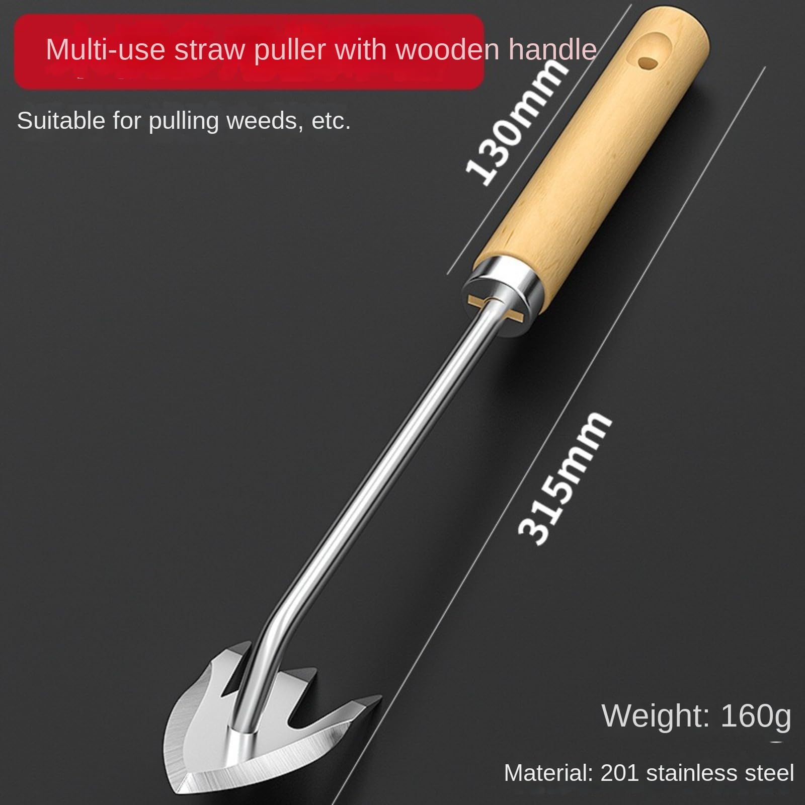 JIQLMVNZ Special Weeding Tool, Capable of Pulling Grass Roots Together, Made of Stainless Steel Material, is a Powerful Assistant for Digging and Weeding in Gardens