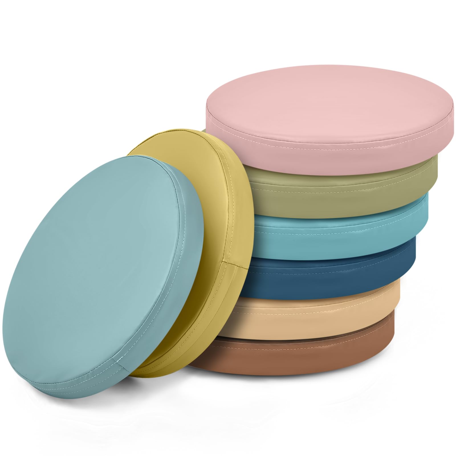 Juexica 8 Pcs Extra Thick Flexible Seating Floor Cushions Assorted Colored Floor Pillow Classroom Seat Cushions Soft Classroom Seating for Kids