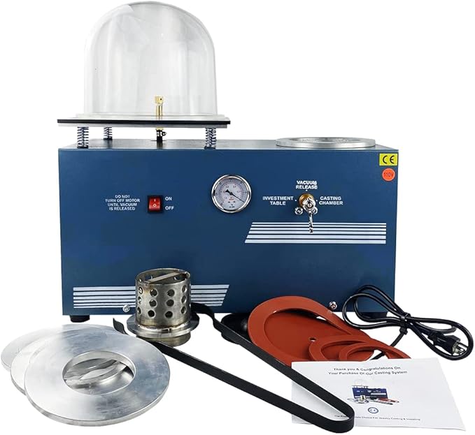 HIPOGT Vacuum Investing Casting Machine 1/2 HP, 3 CFM Lost