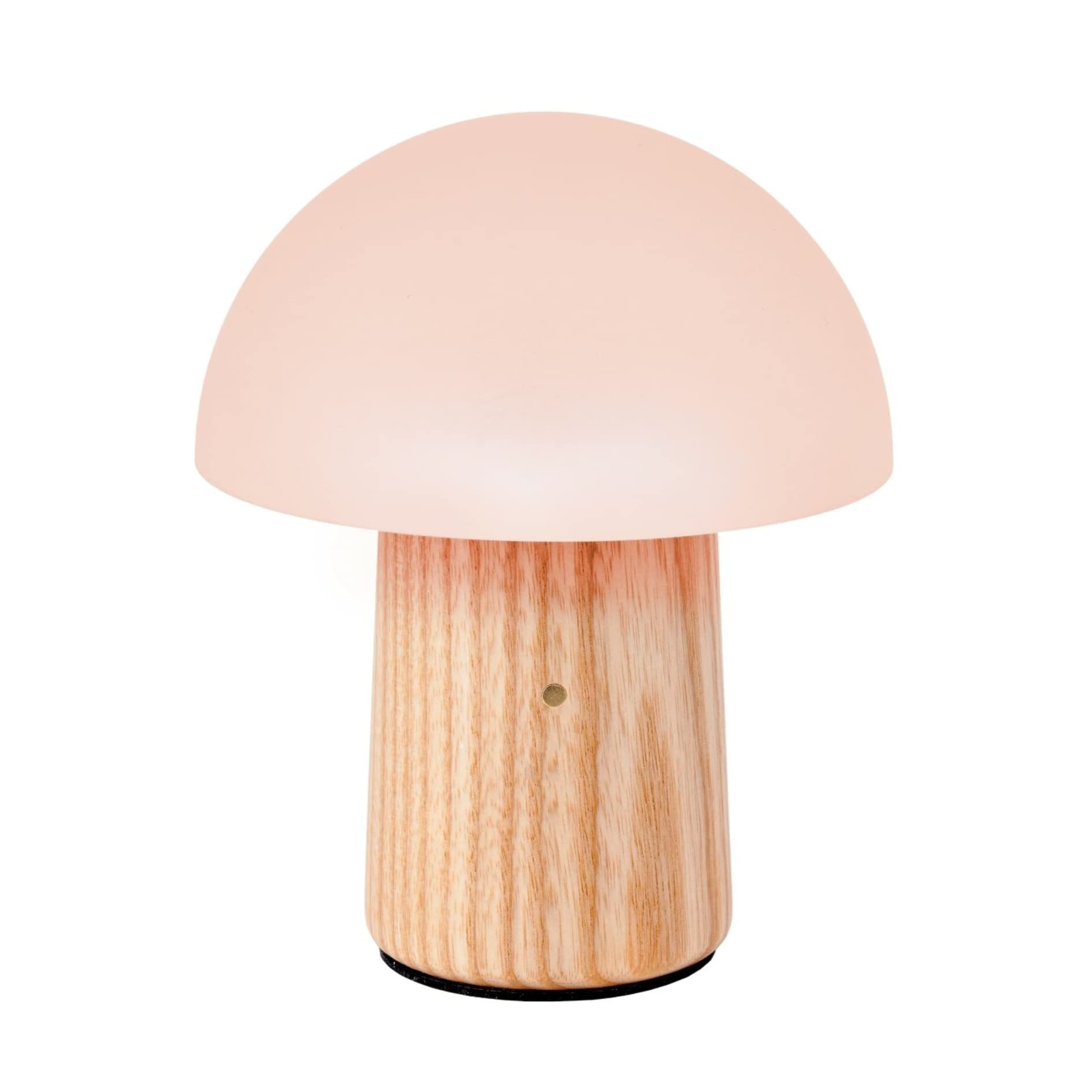 Gingko White Ash 7 Colour Changing Rgb Alice Mushroom Lamp, Dimmable Mood Light, Usb-C Charging, 3 Light Modes, Fsc Certified Wood With Frosted Glass, Touch Button Control (Large, )