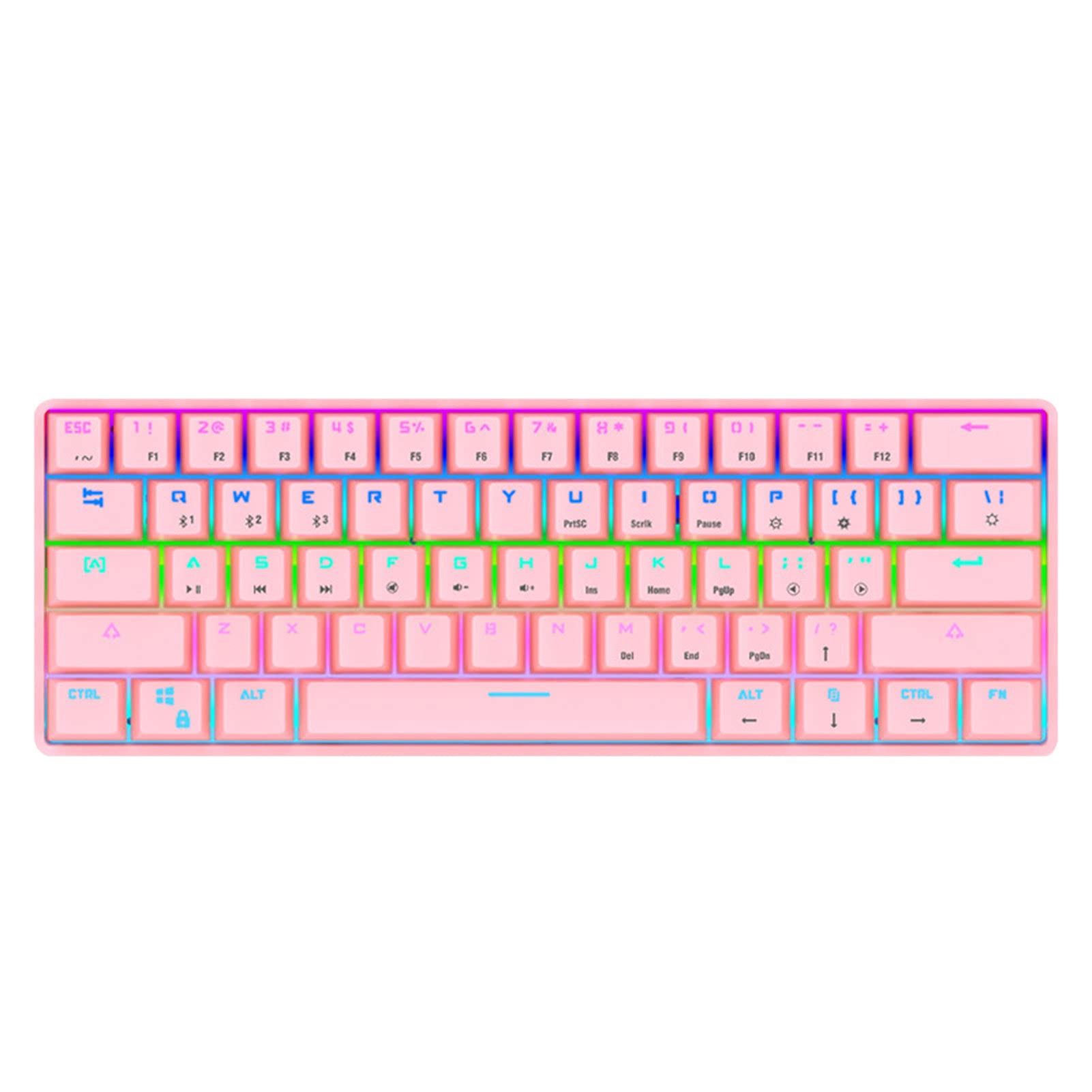 ADITAM Ricevitore 61-Key Dual-ModeLighting - Compatibile Ricarica Keyclick Tastiera Meccanica cablata per PC Tastiera cablata per Computer Periferiche per Computer Double The Comfort