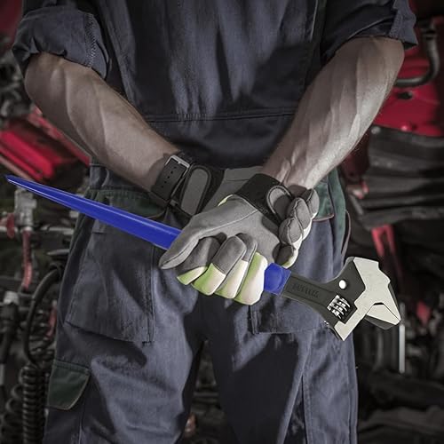 Miniatura 9 de Juego de llaves de cola puntiaguda, resistentes, abiertas, ajustables, función reversible, 12 pulgadas con cabeza de martillo para reparación del