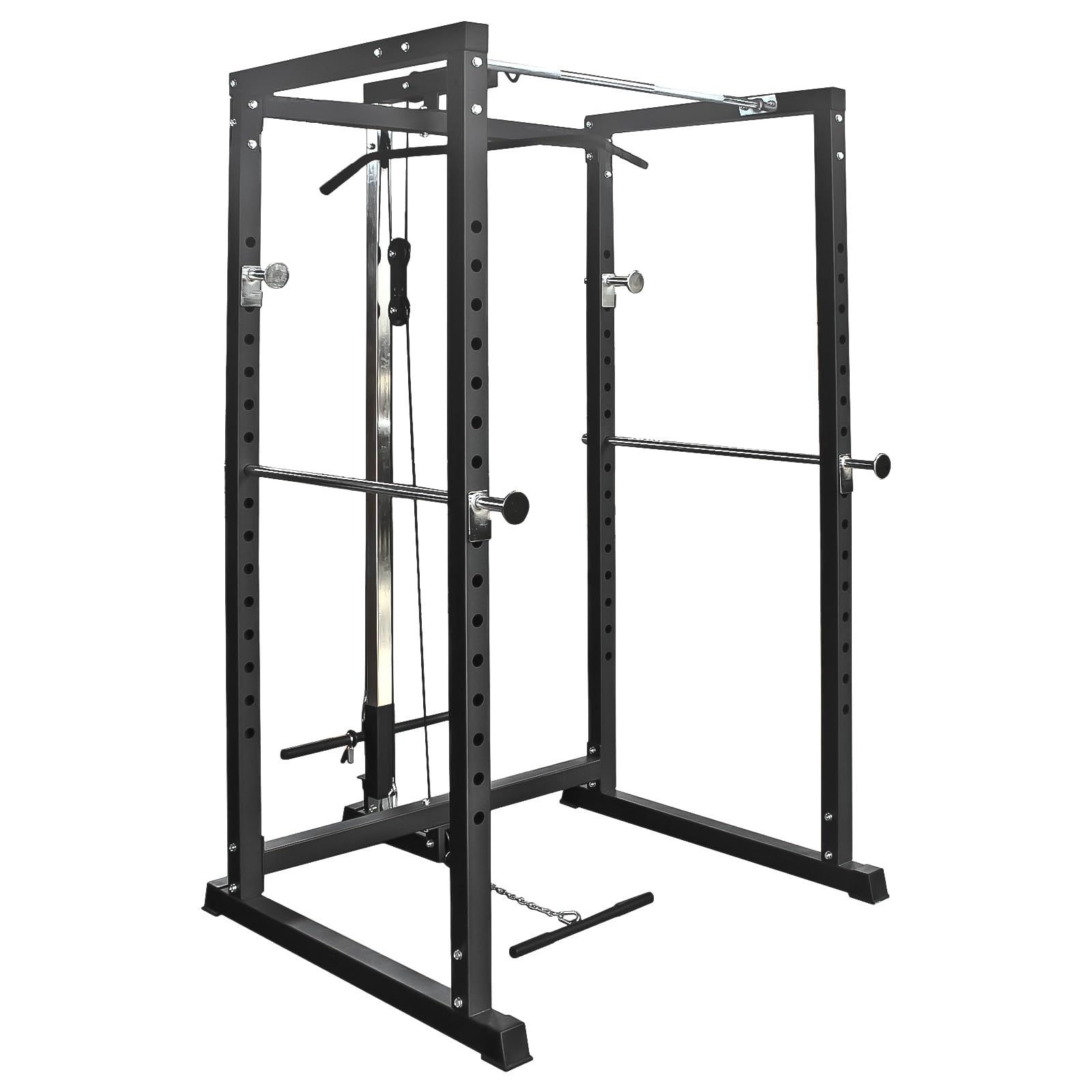 Hansson Sports® Power Rack Squat Cage Kraftstation mit Klimmzugstange, erweiterbar mit Latzug, zertifizierte Premium Qualität nach EN957, 400 kg belastbar!