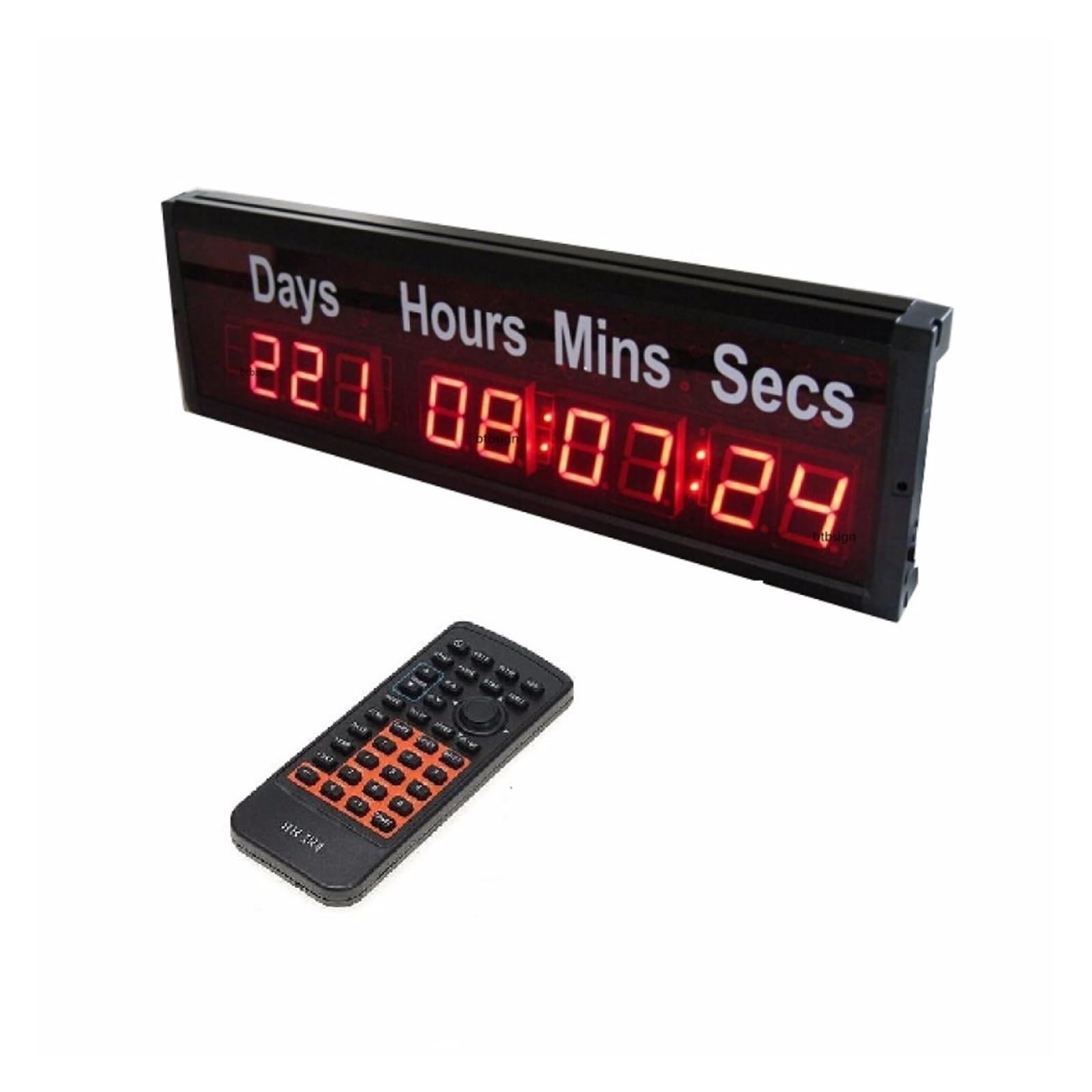 Fitness-Timer, LED Countdown-Uhr Countdown Count Up Geburtstag Neujahr Festival Weihnachten 1,8 Rot
