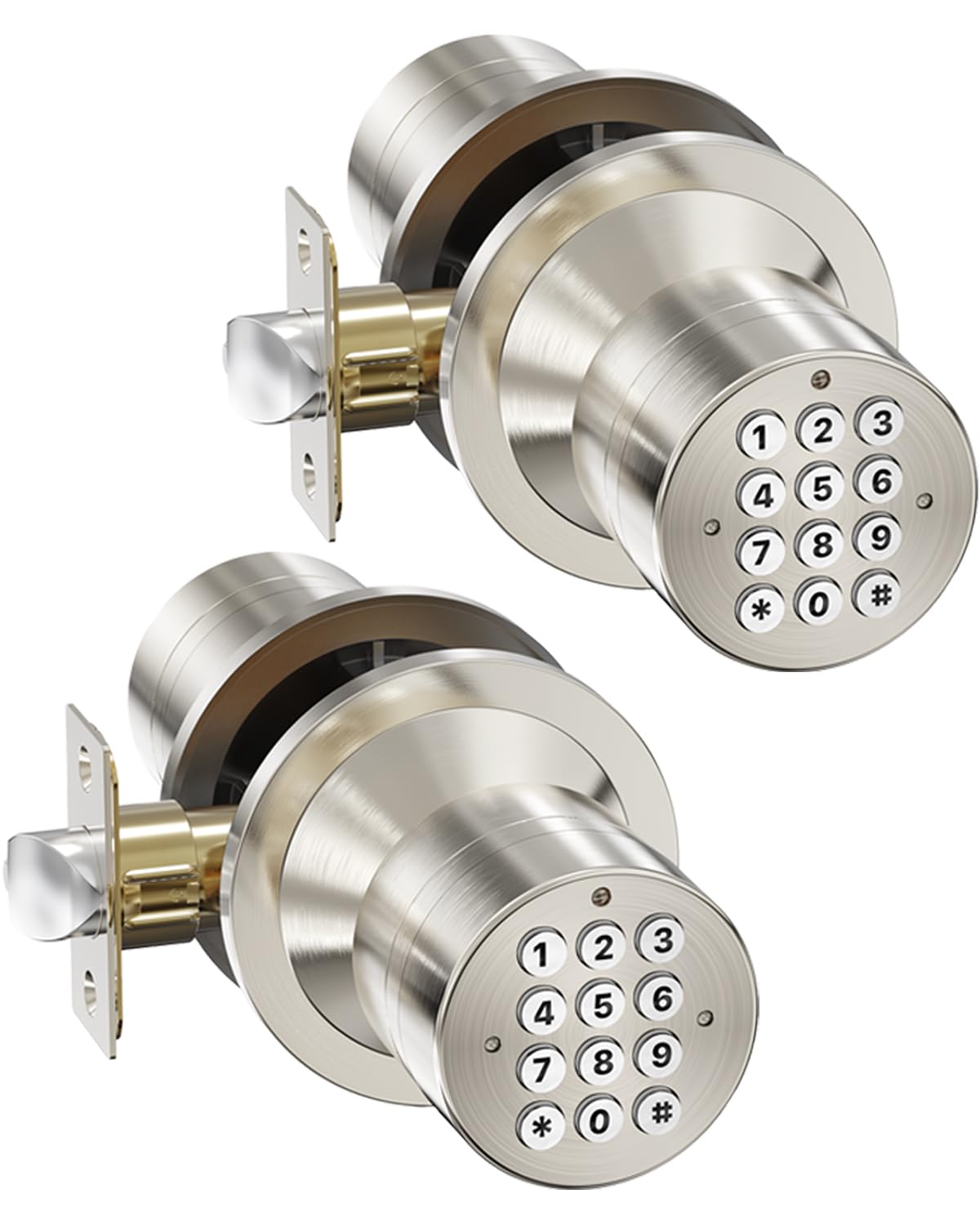 Keyless Entry Door Lock - Matte Black 2 Pack -16