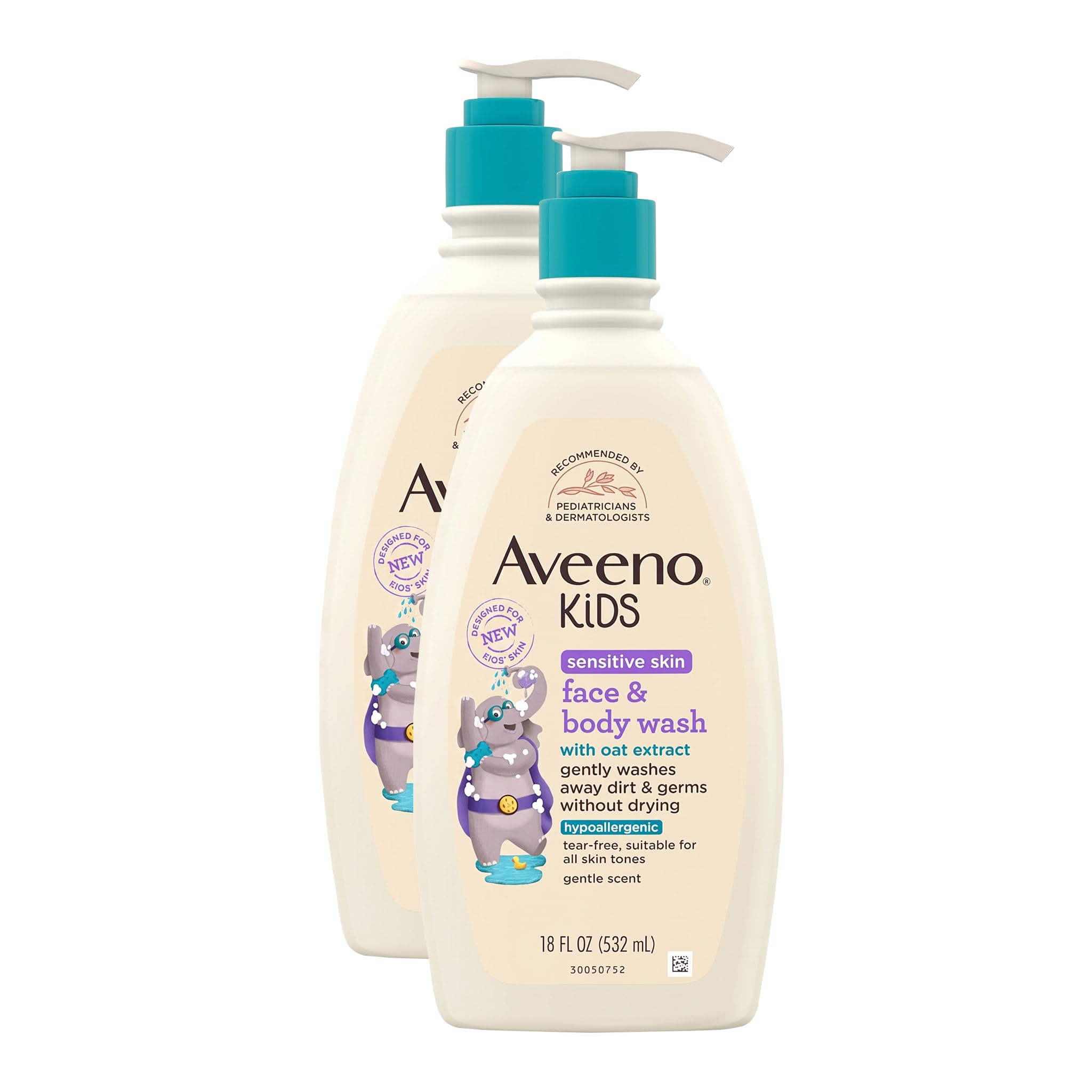Aveeno Kids Face & Body Wash, Sensitive Skin, 18 fl. oz — Amazon image 11