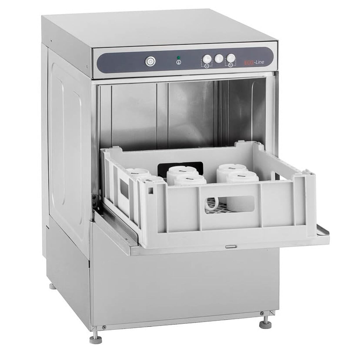 GastroHero ECOLINE-GSM40SL Gläserspülmaschine I Spülmaschine mit Laugenpumpe, Reiniger- und Klarspüldosierer I Korbmaß 40 cm I Geschirrspüler Gastronomie