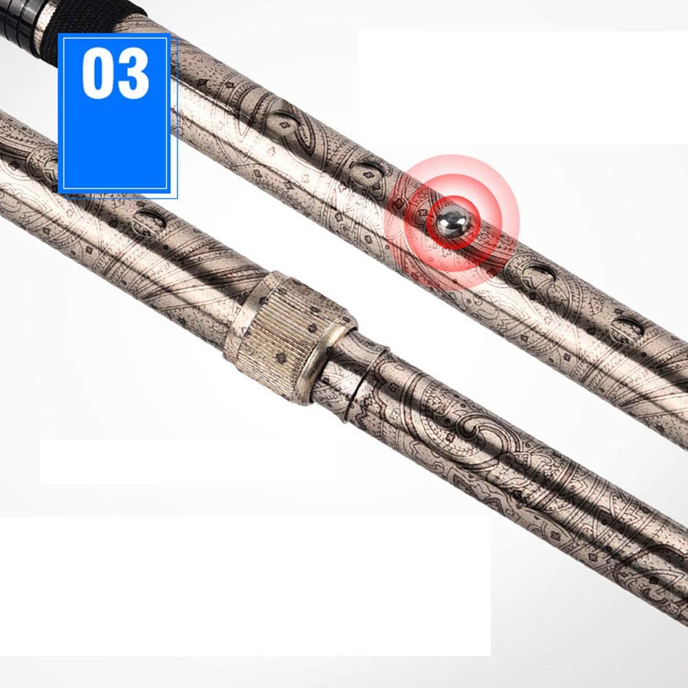 BJH 40PCS Bastone da Passeggio Pieghevole per Uomini e Donne con Luce a LED e 5 Altezze Regolabili Bastone da Passeggio per Anziani Pieghevole Pieghevole e Portatile Interesting