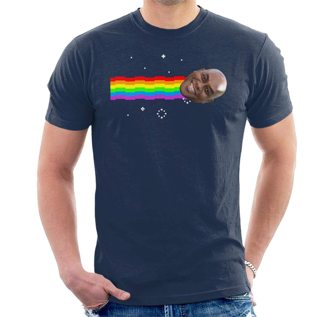 Ainsley Harriott Nyan Cat Meme Men's T-Shirt Navy Blue