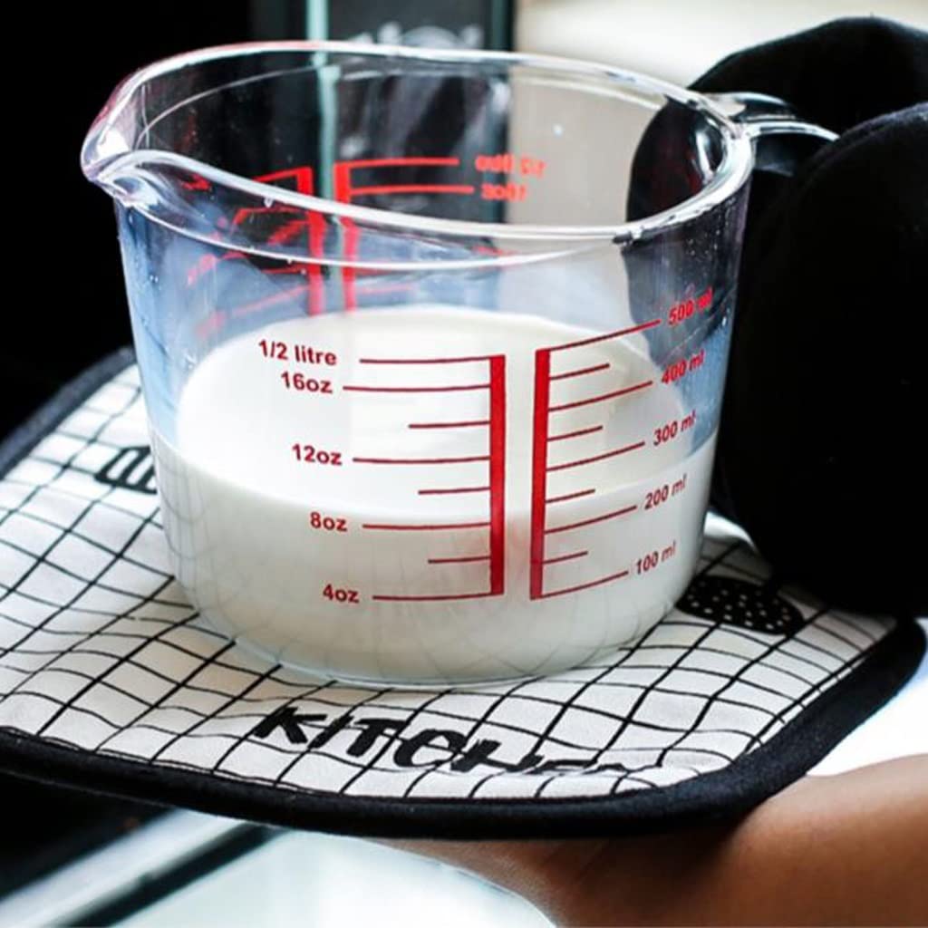Tasse à mesurer en Verre trempé de Cuisine avec échelle Haute température résistant à la Chaleur ménager Cuisson de qualité Alimentaire et Tasse à Battre Les œufs (Taille : 1000ML) (1000ML)