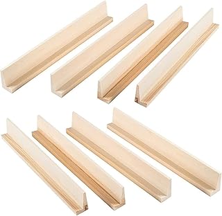 jojofuny 8pcs Wood Domino Holder, Domino Racks, Dominoe Train Mexican Toys, Domino Tiles Holders, Premium Domino Tiles Holder Racks for Train Dominoes Games