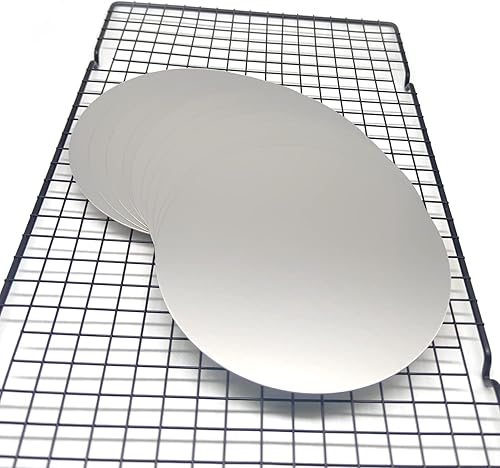 Miniatura 8 de Mombake Tableros redondos para tartas, paquete de 10 soportes para tartas, base circular de cartón (dorado, 6 pulgadas)