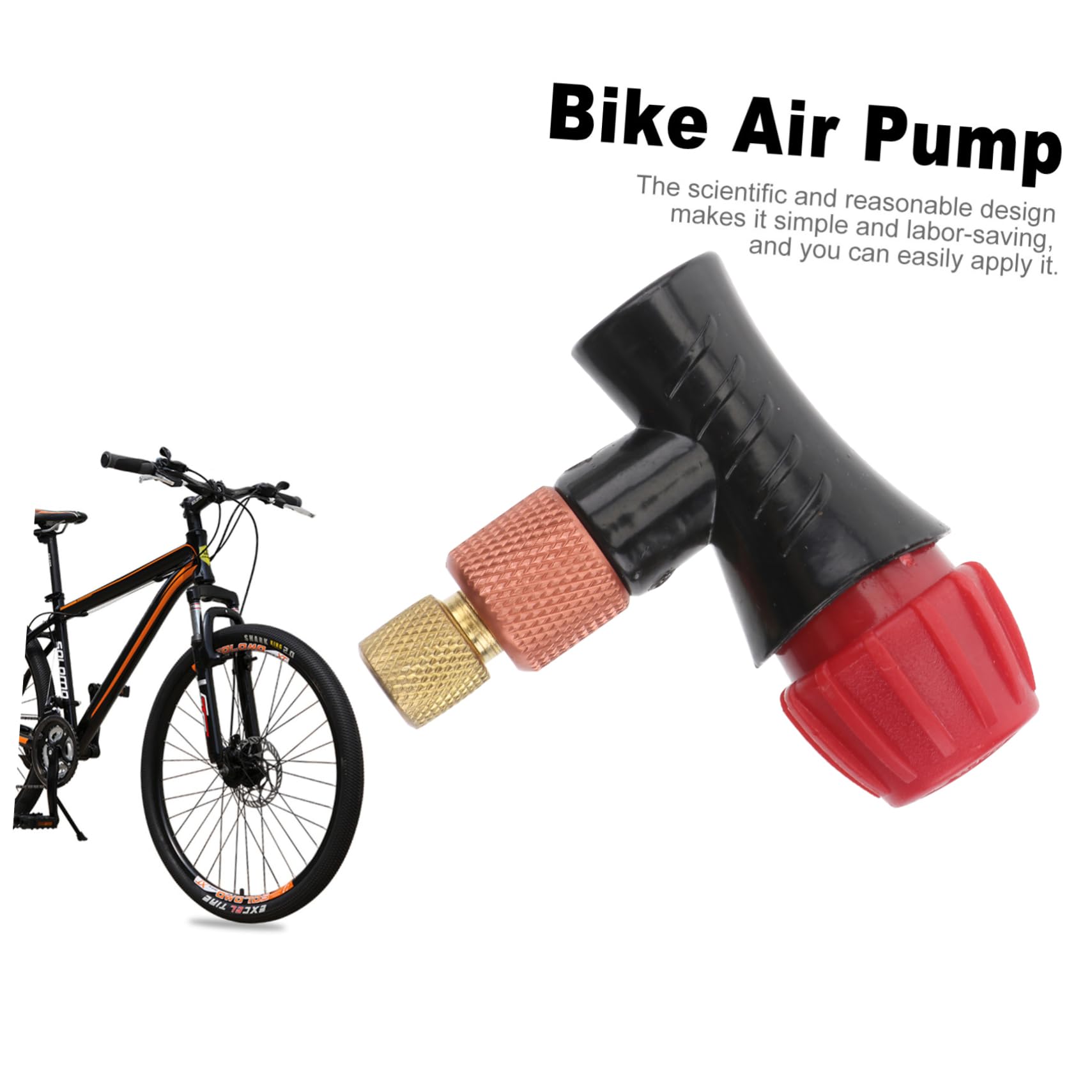 Gogogmee Inflator Bottle Head Bike Inflator Adapter Portable Pump Thickened Explosion-Proof Design Easy Adjustment Random Color