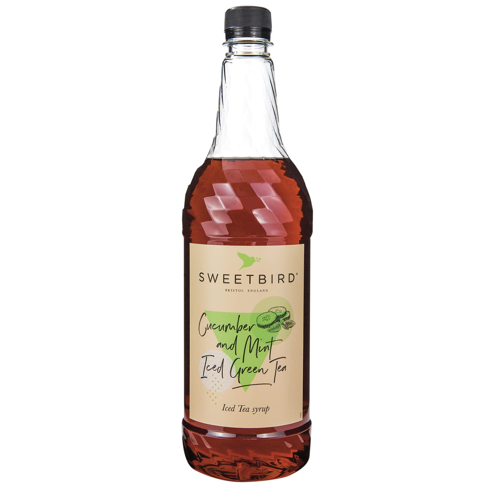 Sweetbird Cucumber & Mint Iced Green Tea Syrup (1 Litre) - Vegan Friendly