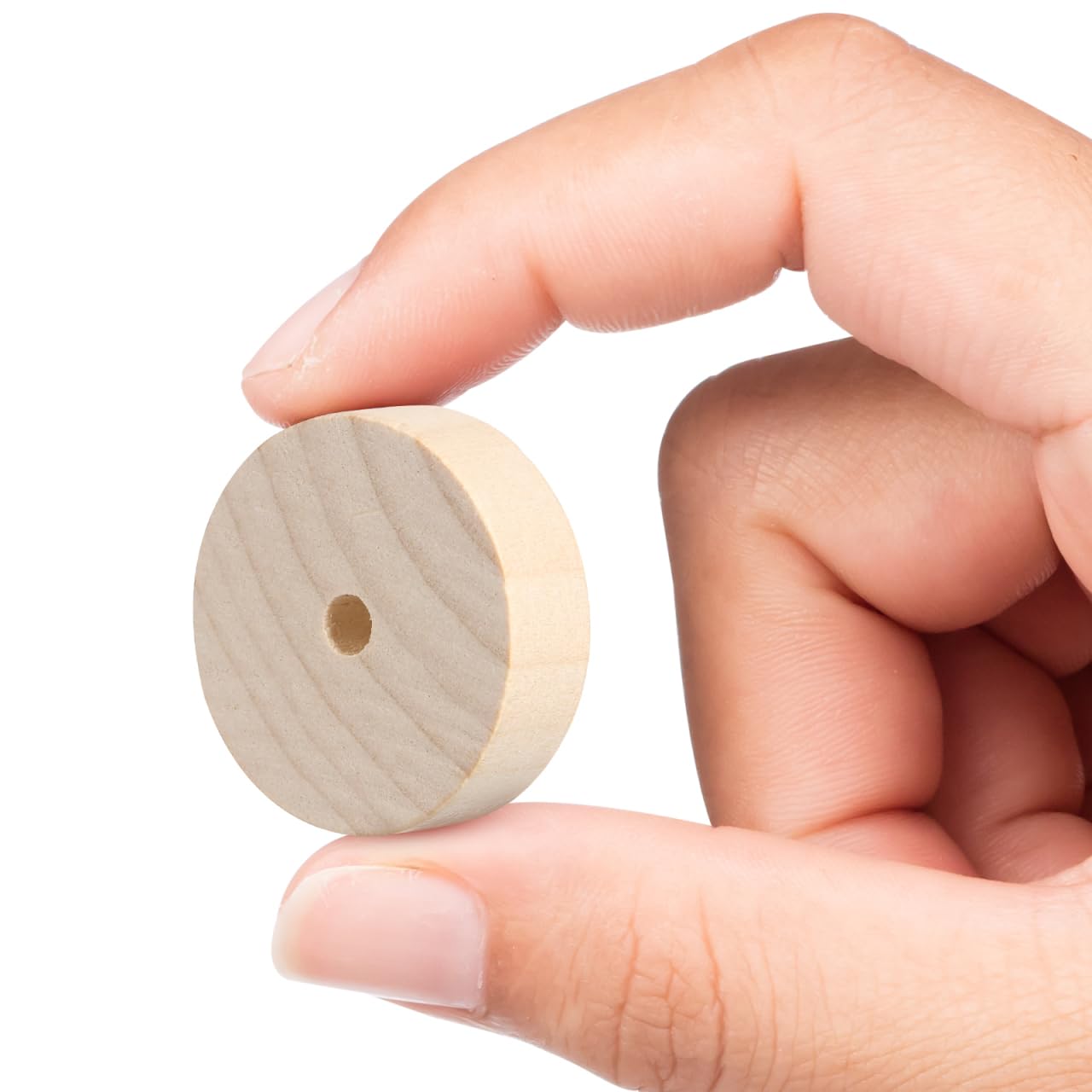 Garneck Wooden Toy Wheels 20Pcs 1.38 Inch Diameter 5Mm Hole DIY Model Craft Accessories for Kids Car Building - Image 4