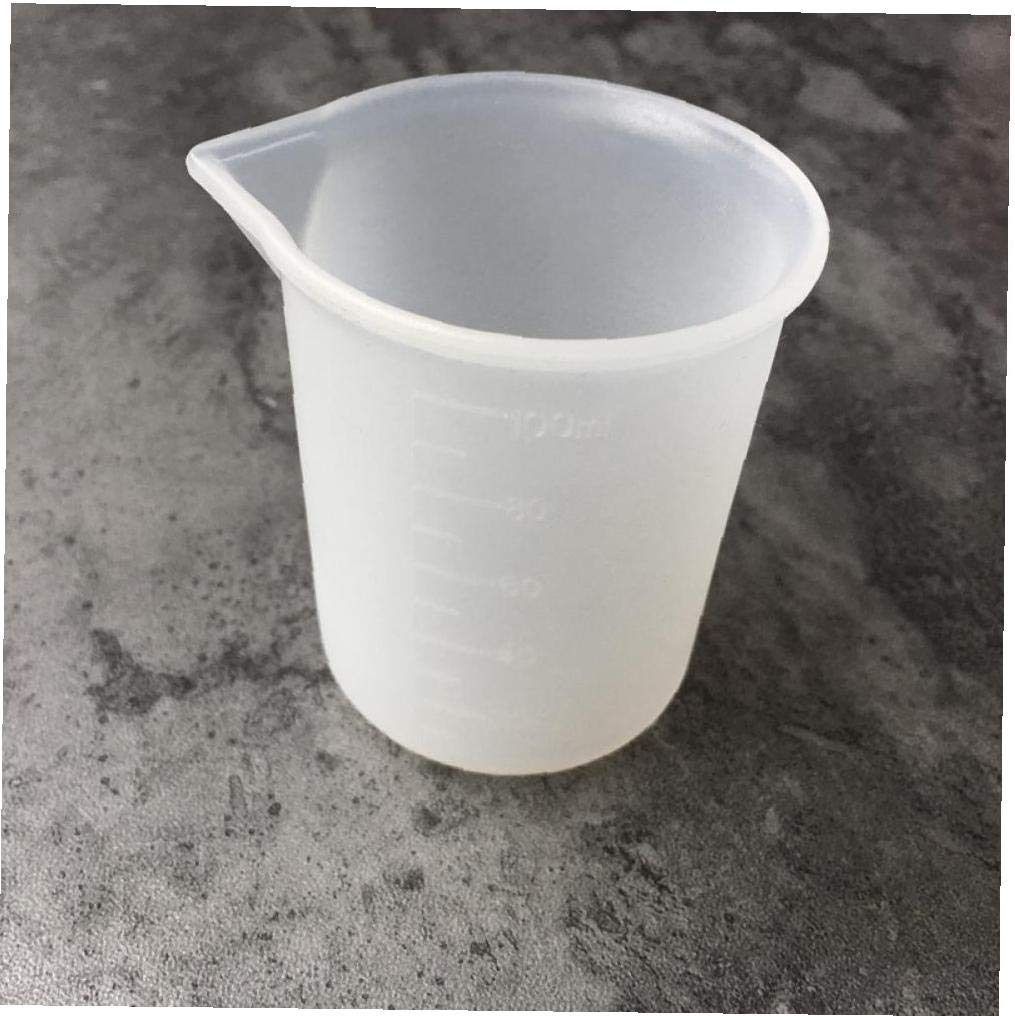 Casecover 5 * 7Cm Non Stick Silicone Measuring Cups For Resin, Epoxy,Casting Molds,Art Waxing, Kitchen Crystal Scale 100Ml