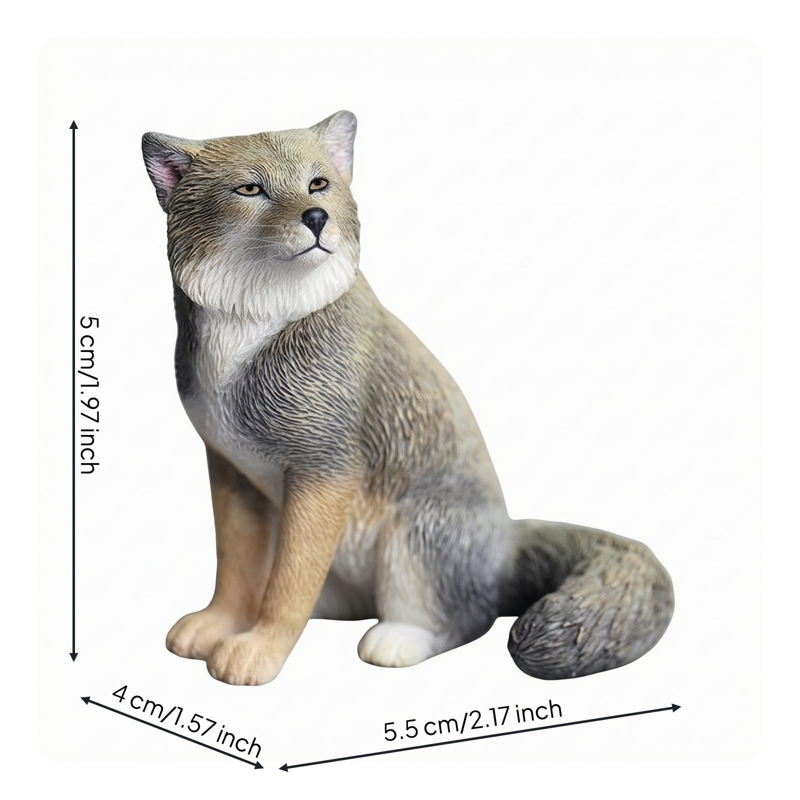 Statuette Renard en Résine Mignon, JXK245A