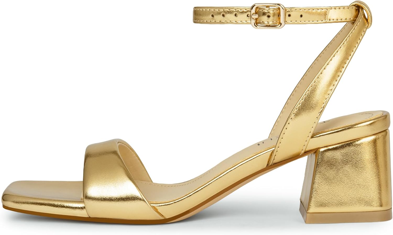 TEAIEUI Block Heels for Women, Square Open Toe Heeled Sandals, Chunky Ankle Strap Shoes for Dress, Party, Prom, Low Heel 2 inch
