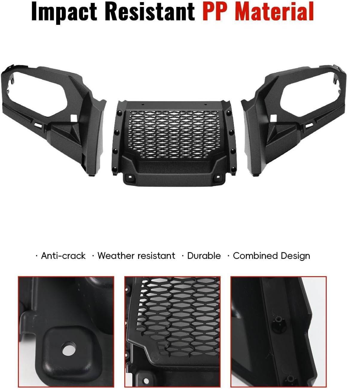 Front Fascia Bumper Set for Polaris Sportsman 400 450 500 570 800 2011-2024