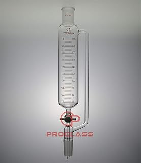 Proglass 250mL Graduated Pressure Equalizing Funnel PTFE Stopcock (19/22)