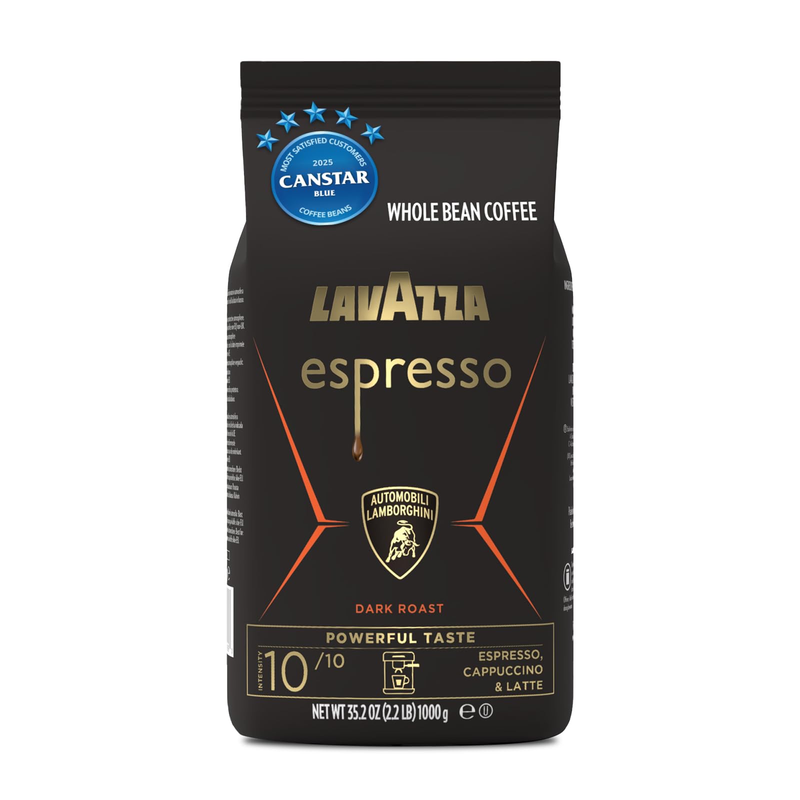 Lavazza, Espresso for Automobili Lamborghini, Coffee Beans, Ideal for Espresso Coffee Machines,...