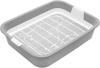 4BIG.fun Katzentoilette für Kätzchen Katzenbabys Kaninchen Meerschweinchen Erste Schalentoilette für Kleintierkäfige Katzenklo kleine Toliette für Junge Katzen WC Tray mit Reinigungssieb
