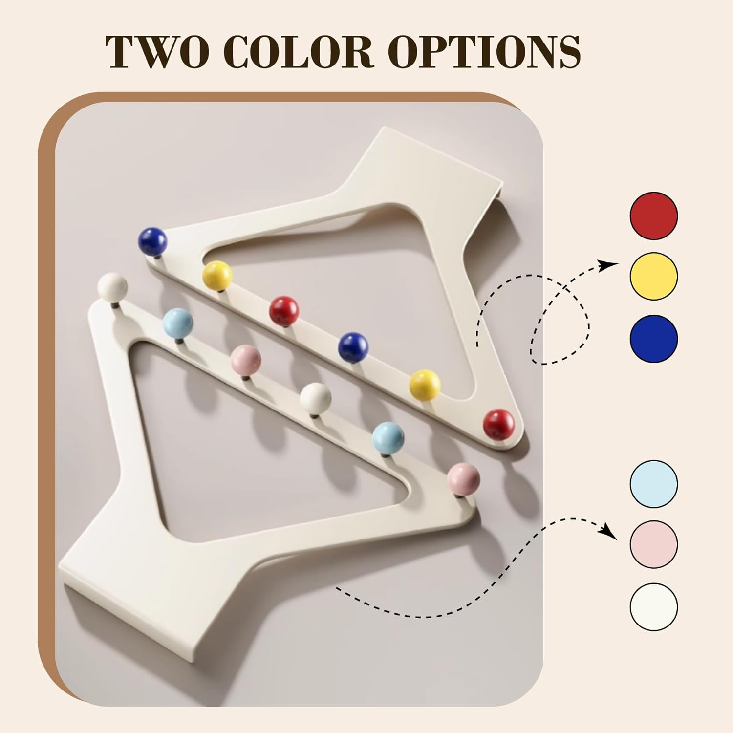 Pastel Over Door Hooks with Damage-Free Adhesive Mount, 6 Heavy Duty Hooks 10.6 Inch Height No Drill for Towels & Bags (Macaron, Extended)