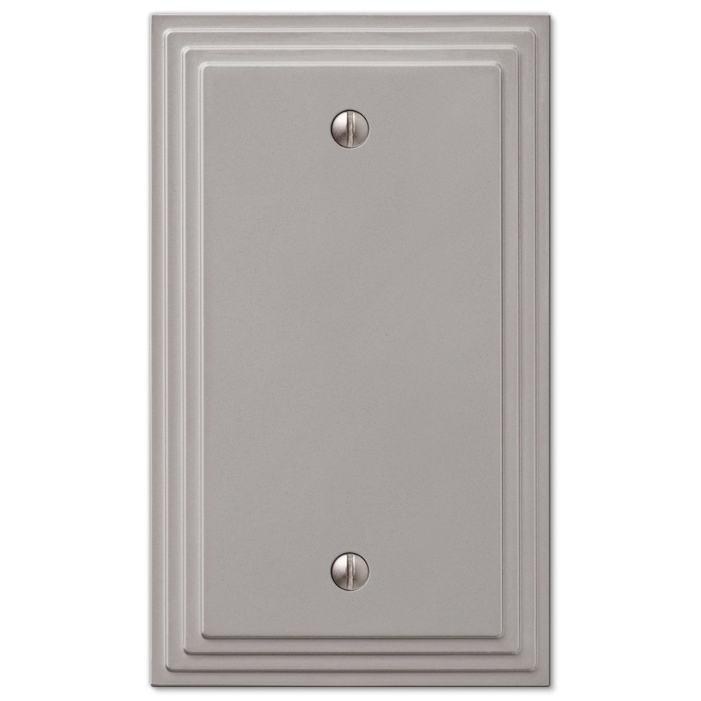 Step Design Blank Wall Plate - Satin Nickel