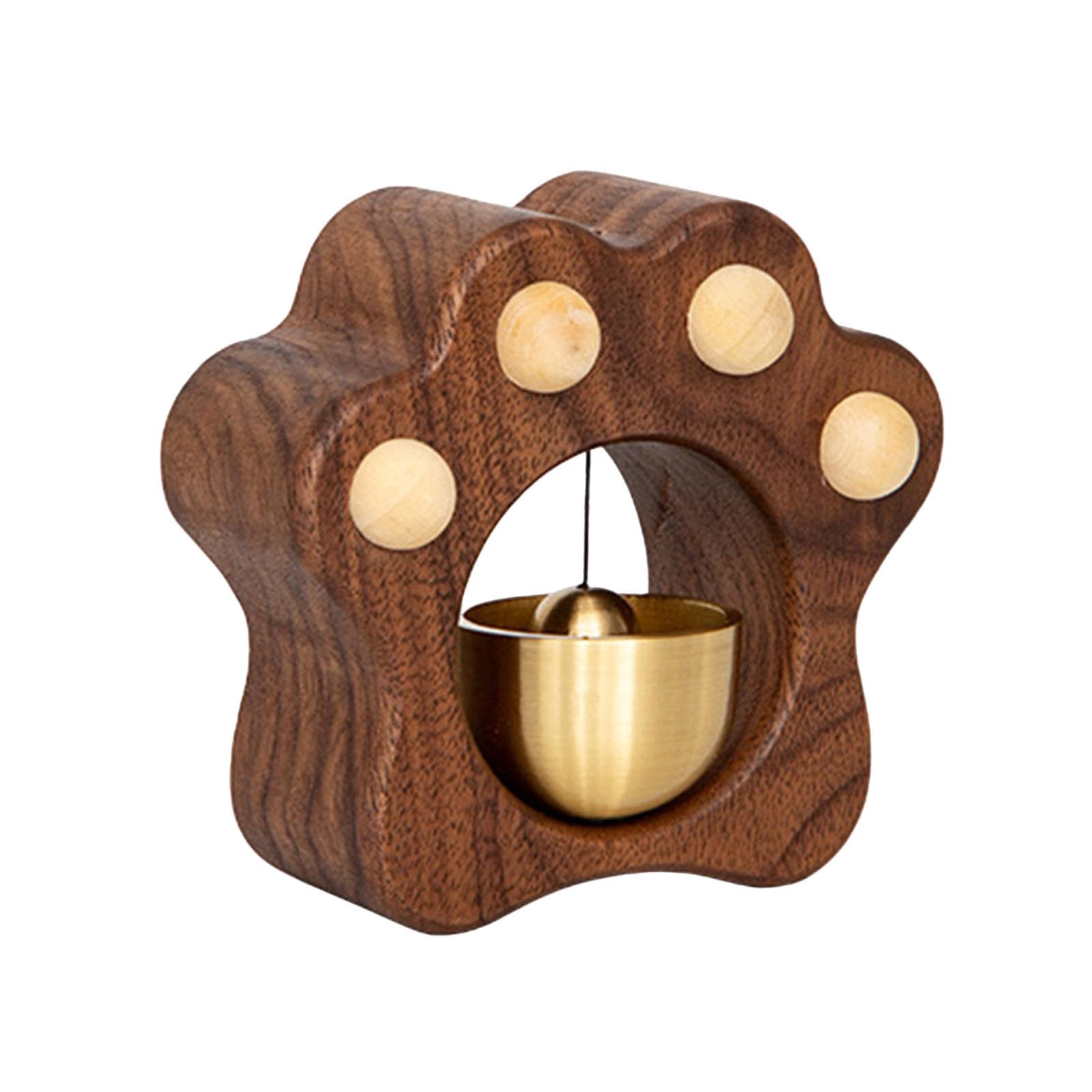 Amazon.co.jp: 吸引ドアタイプ 無垢材風鈴、ドア風鈴、木製猫足型風鈴