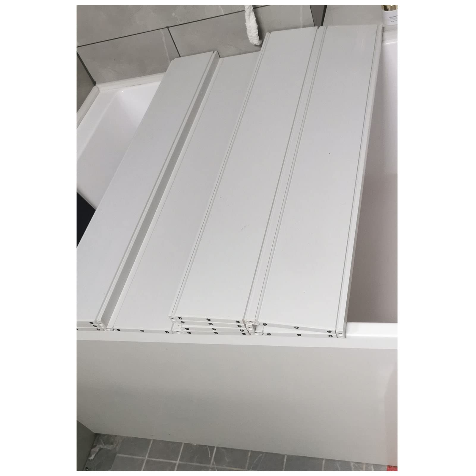 Verstelbare PVC Badkuip Cover met Bad Isolatie Uitbreidbare Maat Past