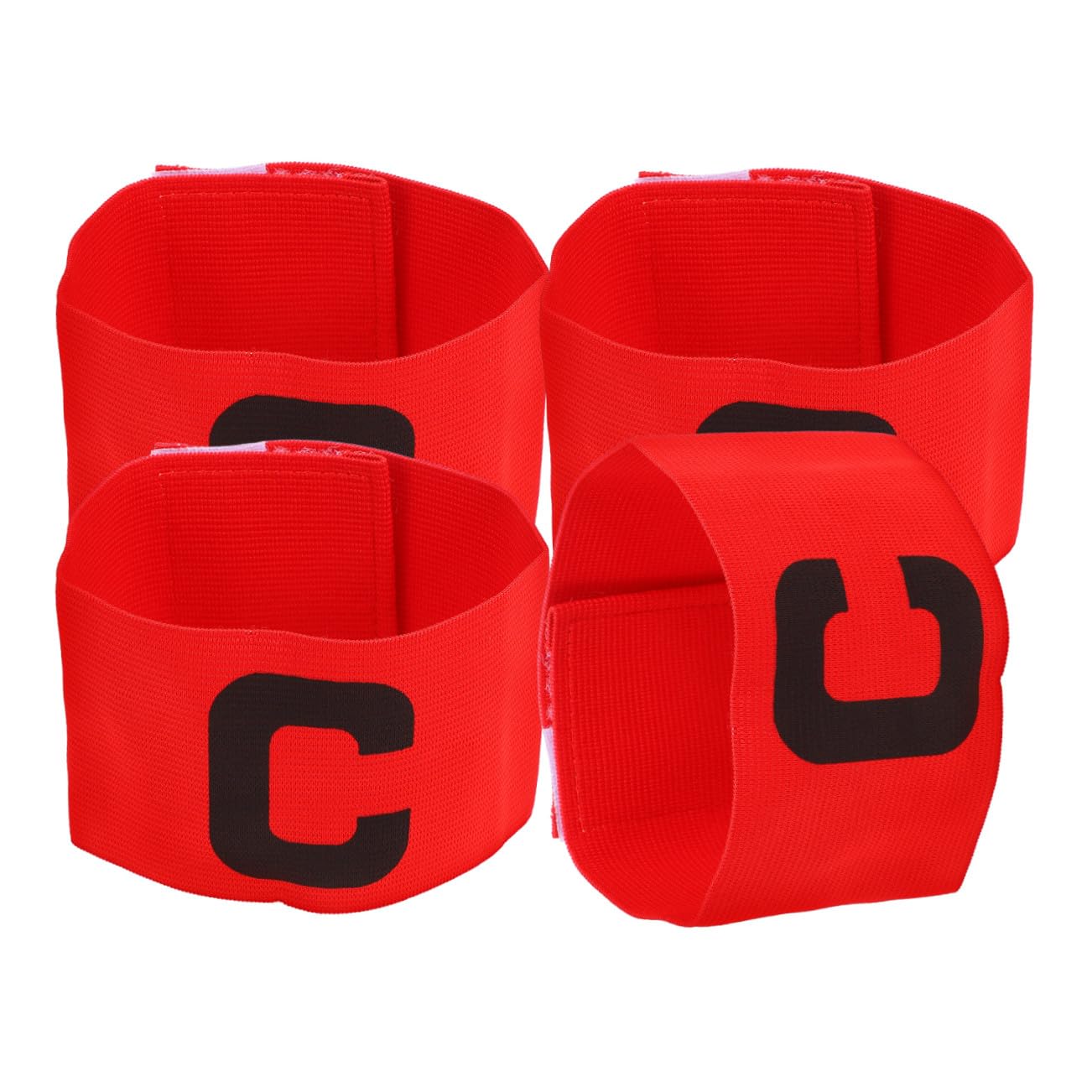 DECHOUS 4pcs Professional Captain Bands Wear-Resistant Football Bands Sports Headband Compact Arm for Team Sports-image-13