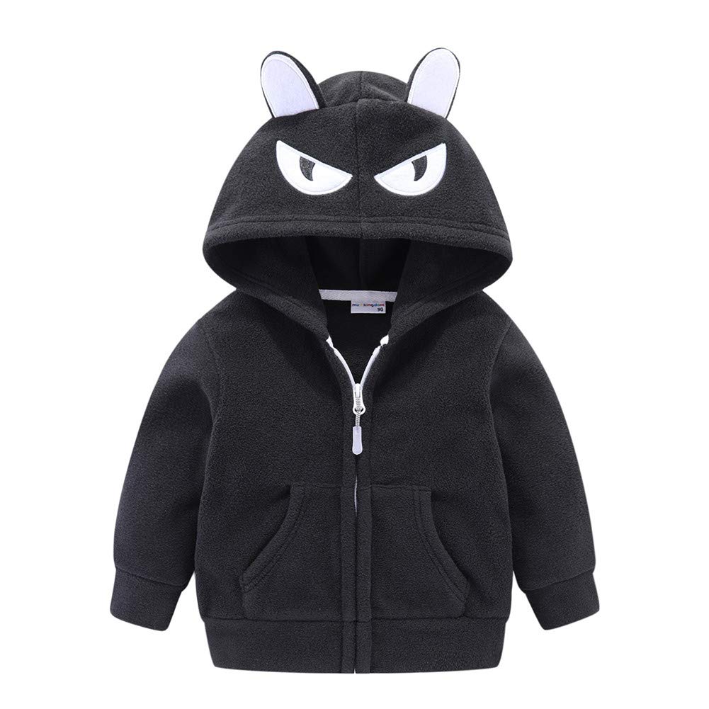 Mud Kingdom Fleece Hoodies Jacket for Boys Girls Full Zipper Long Sleeve Happy Halloween