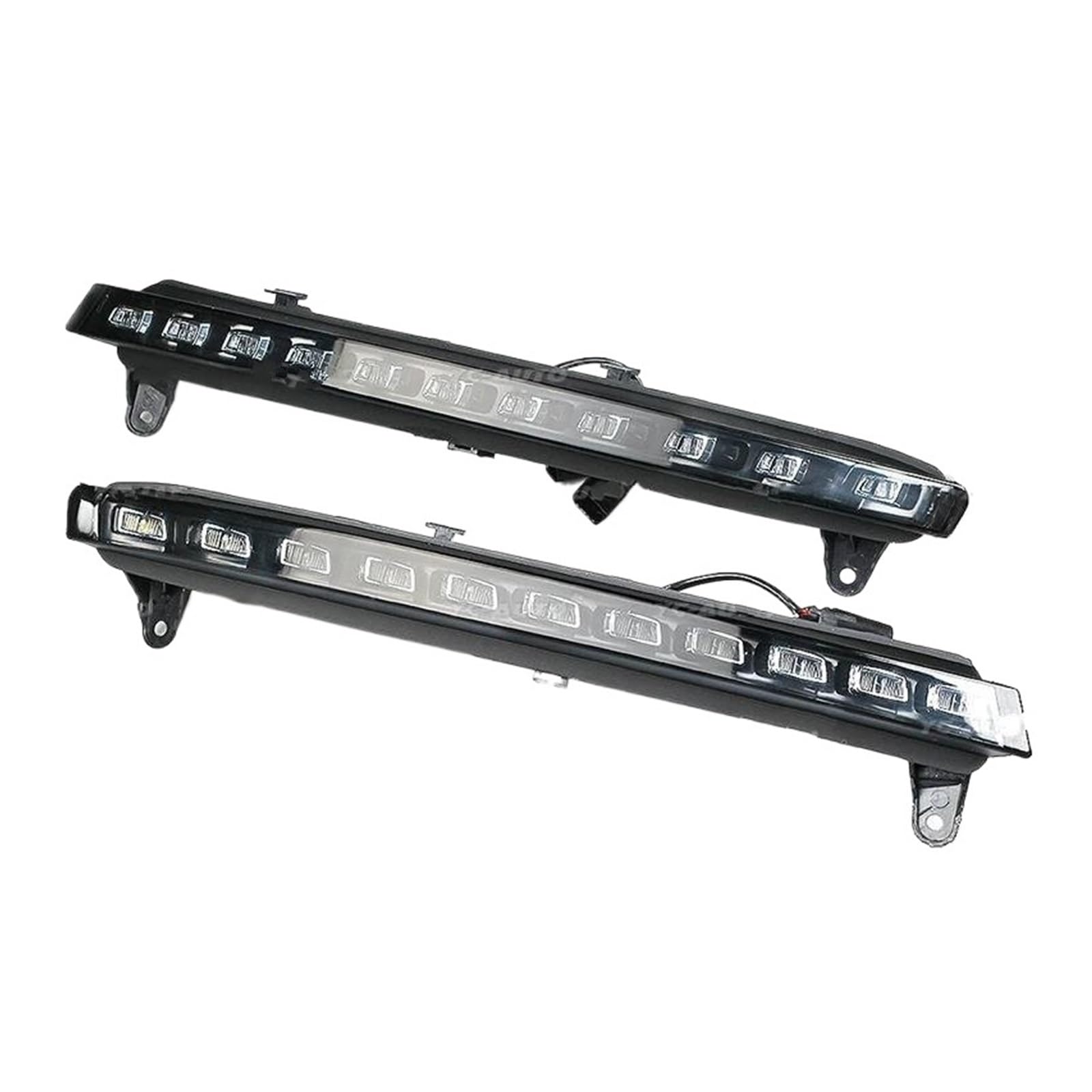 para para Q7 2006 2007 2008 2009 Coche 12V LED DRL Luces Circulación Diurna Luz Antiniebla con Luces Señal De Giro Amarillas Intermitentes Luces Giro(Dynamic Turn Signal)