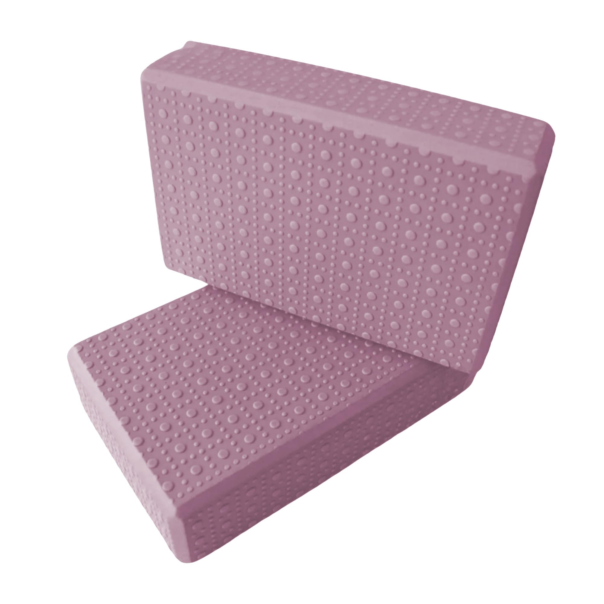 UDKI Anti-Slip Yoga Block Set of 2 (Light Purple) | Extra Large, High-Density EVA Foam with Dotted Texture for Grip | Ideal for Balance, Support & Performance (9"x6"x3")-image-33