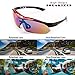 Sports Sunglasses 5 Interchangeable Lenses Polarized Lens Cycling Glasses UV400 Protection Men Women Bike Riding Running Driving Fishing Golf Secret Santa/Christmas Gift Idea By Bright Dezigns