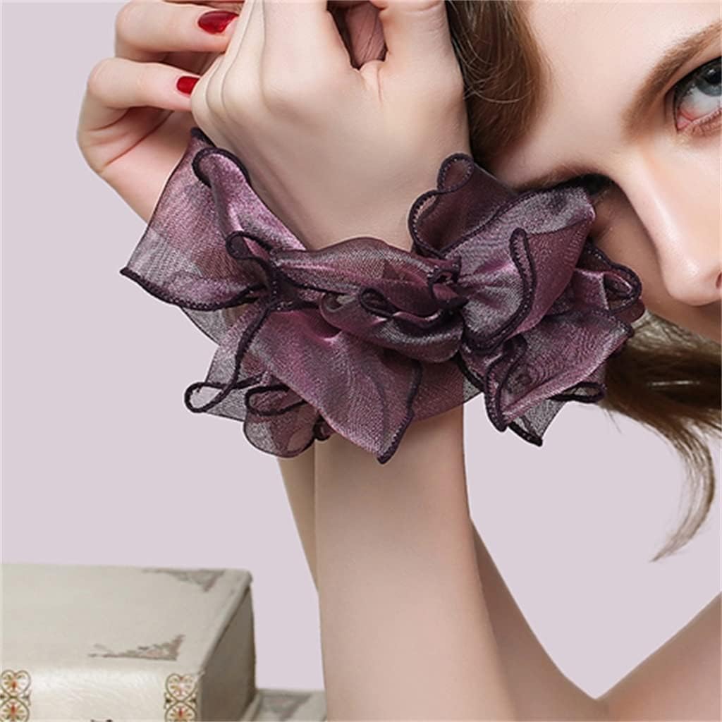 Headwear hair leather band handmade accessories binding rope female lace curling flower
