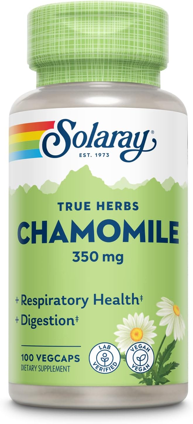Chamomile, Soothing Support for Digestion, Respiratory Tract and Relaxation, 100 Servings, 100 VegCaps
