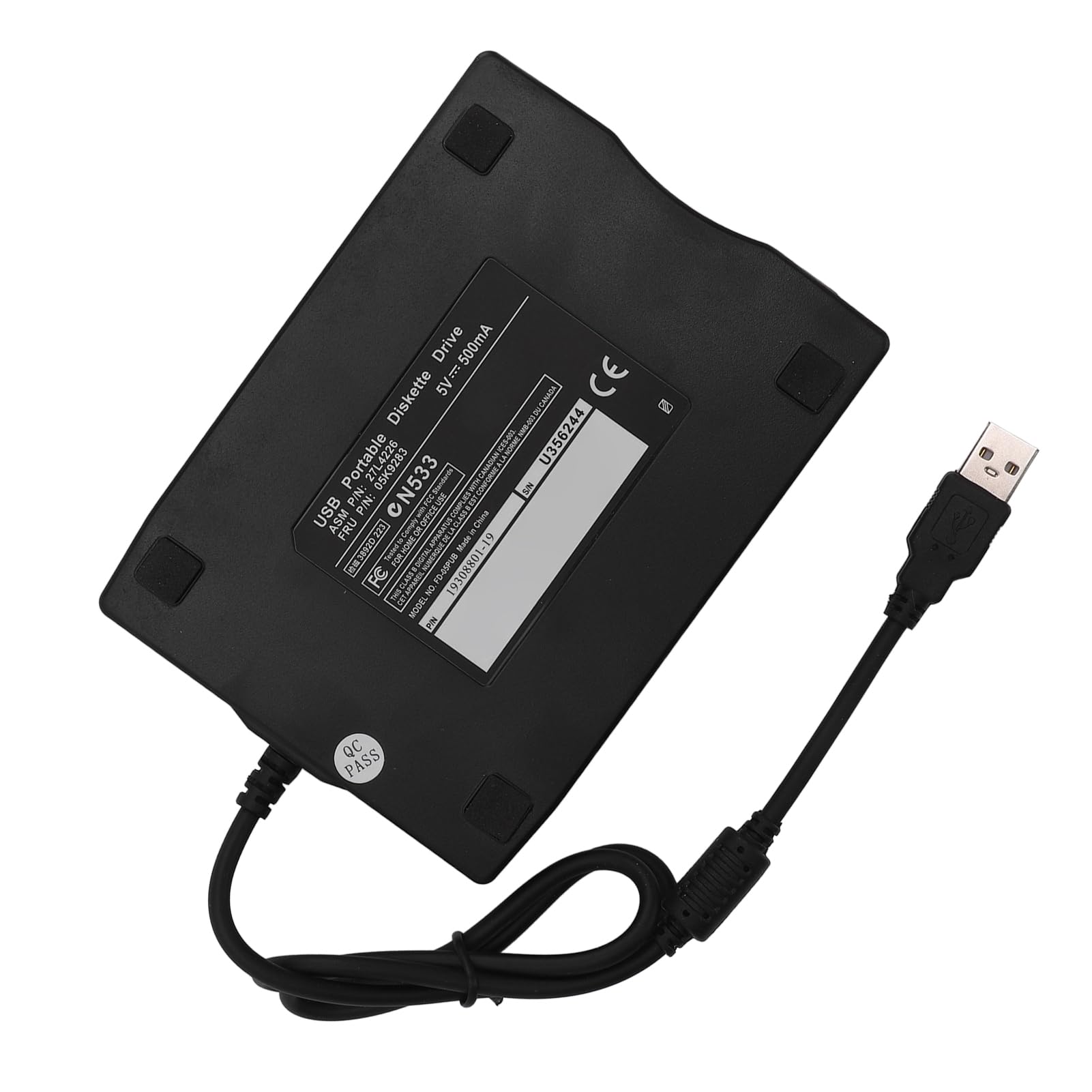 Ausla Lettore di Floppy Disk USB, unità Floppy Disk Esterna Portatile per Floppy Disk da 3,5 Pollici 720KB 1.44MB, con Forte Anti-interferenza, Compatibile con PC Laptop da 98 a 8.