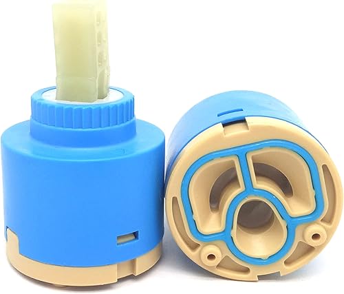 Vista 4 de 2 piezas de repuesto de válvula de facuet de cerámica, piezas de repuesto de cartucho de grifo de cerámica (diámetro 25mm/1in)